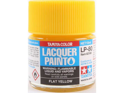TAM82180 Lacquer LP-80 Flat Yellow 10ml Bottle