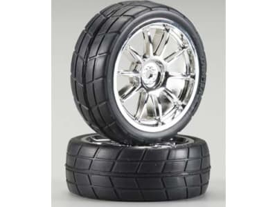 TAM53956 10-Spke Metal Plated Wheels Tires  2 