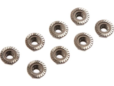TAM42282 Serrated Wheel Nuts 4mm Black  8 