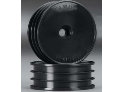 TAM54338 2WD Off-Road Dish Front Wheels Black  60 / 19 