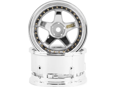 DSCDE008 Drift Element 5 Spoke Drift Wheels  Triple Chrome   2 