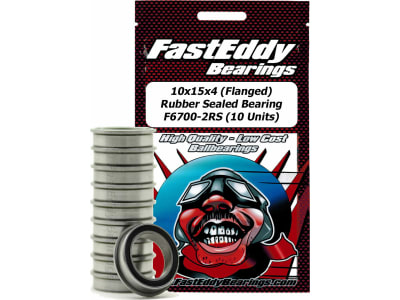 TFE397 10x15x4  Flanged  Rubber Sealed Bearing F6700-2RS  10 Units 