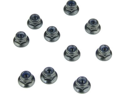 TKR1211 M3 Locknuts  flanged black 10 pieces 