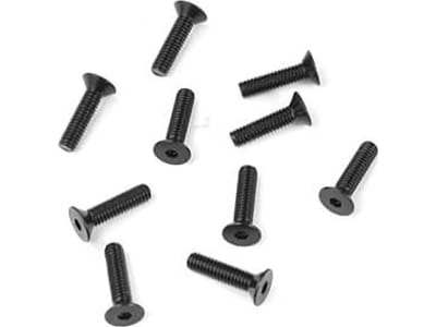 TKR1303 M2.5x10mm Flat Head Screws  black 10 pieces 