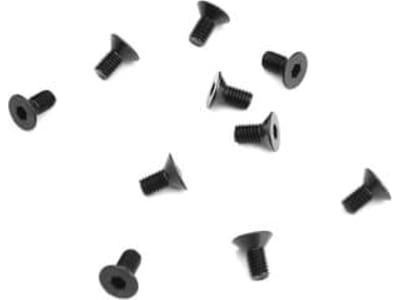 TKR1321 M3x6mm Flat Head Screws  Black 10 Pieces 