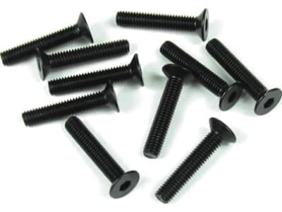 TKR1327 M3x16mm Flat Head Screws- Black 10 Pieces