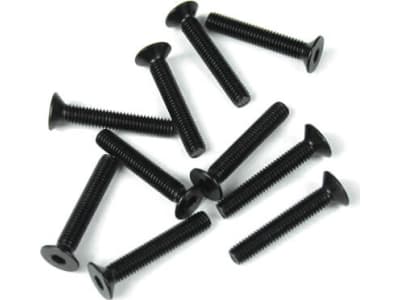 TKR1328 M3x18mm Flat Head Screws  Black 10 pieces 