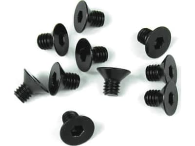 TKR1341 M4x6mm Flat Head Screws  black 10 pieces 
