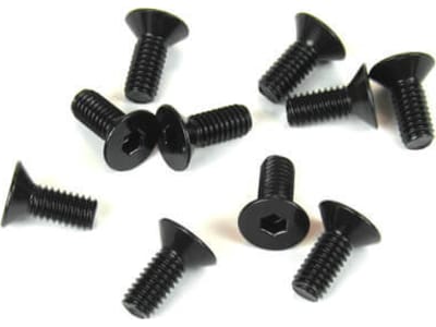 TKR1343 M4x10mm Flat Head Screws  black 10 pieces 