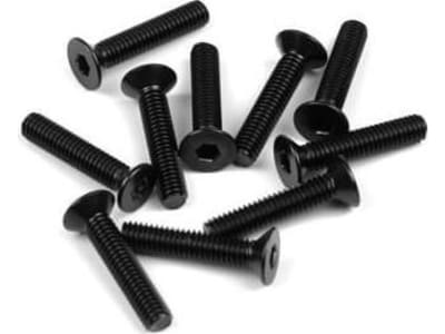 TKR1349 M4x20mm Flat Head Screws  black 10 pieces 