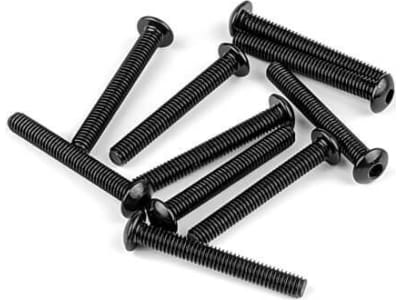 TKR1450 M4x30mm Button Head Screws  Black 10 Pieces 