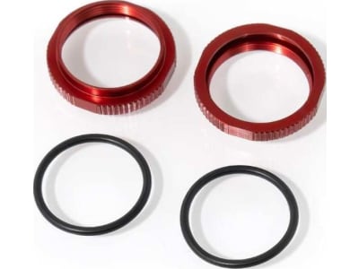TKR6013BR Shock Adjustment Collars  short aluminum RED ano 2 pieces 