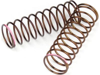 TKR7243 Shock Spring Set Rear 1.3x11.25 2.4lb / in 63mm Pnk