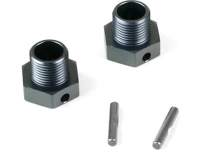 TKR9671 Wheel Hubs  +2mm offset 17mm gunmetal ano w / pins 2 pieces 
