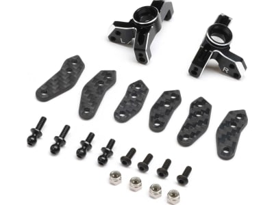 TLR-1062 Spindle Set Aluminum Black: 22S Sprint