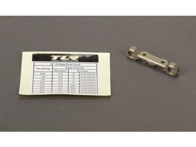 TLR334036 Rear Toe Plate -2 degrees HRC Alum: 22 3.0