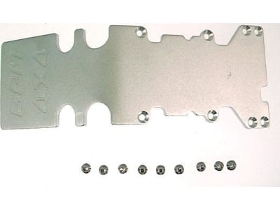 TMX1331R08 TRA T-Maxx Silver Aluminum 3mm Rear Skid Plate