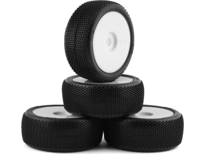 TZO-TZ202SS-W 202 1 / 8 Buggy Pre-Glued Tire Set  White   4   Super Soft 