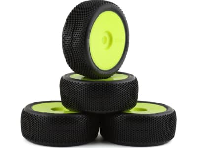 TZO-TZ202S-Y 202 1 / 8 Buggy Pre-Glued Tire Set  Yellow   4   Soft 