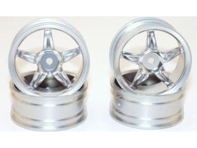 W24060C 24mm 5 Spoke Silver Wheels 0mm