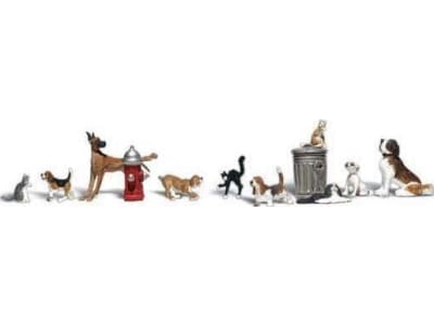 WOOA1841 HO Dogs and Cats