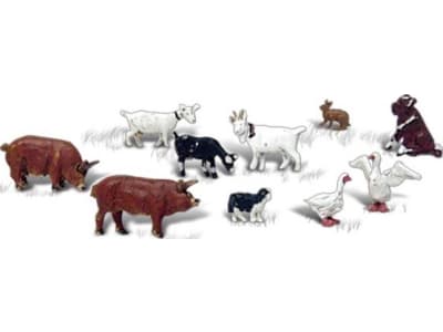 WOOA2202 Barn Yard Animals - N Scale
