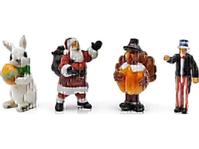 WOOA2868 Ho Holiday Figures 4 Pk