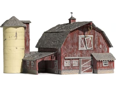 WOOBR4932 N Built-Up Old Weathered Barn