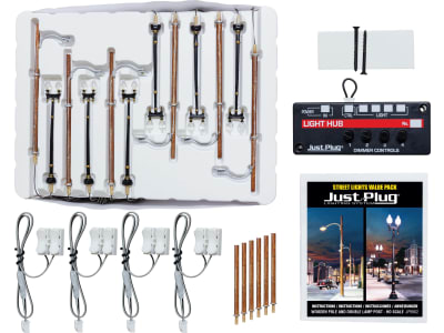 WOOJP5902 HO Scale Value Pack - Double Lamp and Wooden Pole