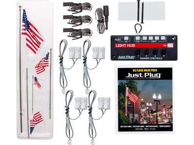 WOOJP5925 Flag Pole with Spotlight Value Pack
