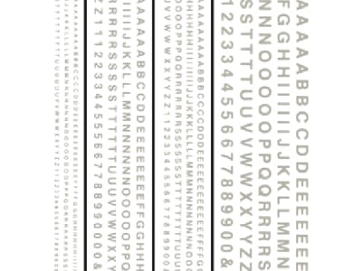 WOODT507 Railroad Gothic Letters White