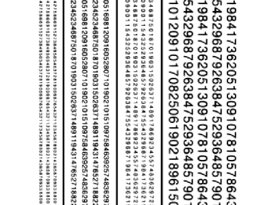 WOODT511 Railroad Gothic Numbers Black