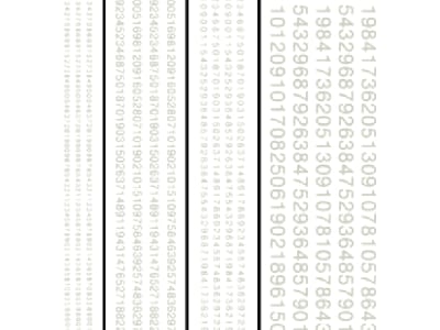 WOODT512 Railroad Gothic Numbers White