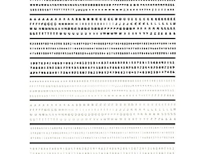 WOODT575 Mini Lettering Dry Transfer Black / White