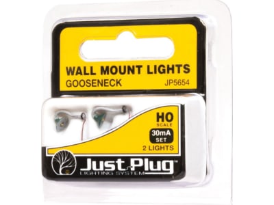 WOOJP5654 Woojp5654 Ho Scale Wall Mount Lights Gooseneck