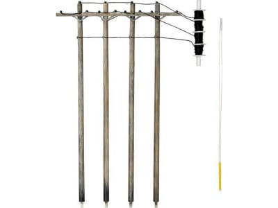 WOOUS2250 N Wired Poles Single Crossbar