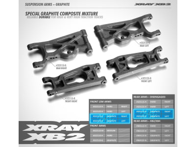 XRA323113-H Composite Disengaged Susp. Arm Rear Lower Right - Hard