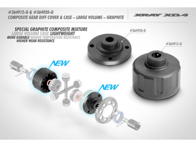 XRA364920-G composite gear differential cover - large volume - graphite