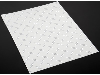 XXXV019C Chrome Diamond Plate Decal 8 X 11