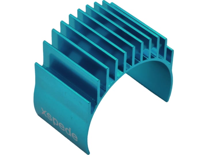 Xspede EMX103816 Light Blue Clip-On Aluminum 540 550 Motor Heat Sink