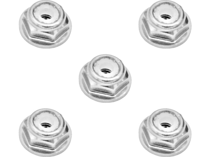 Xspede LNF308 3mm Silver Flanged Lock Nut 5