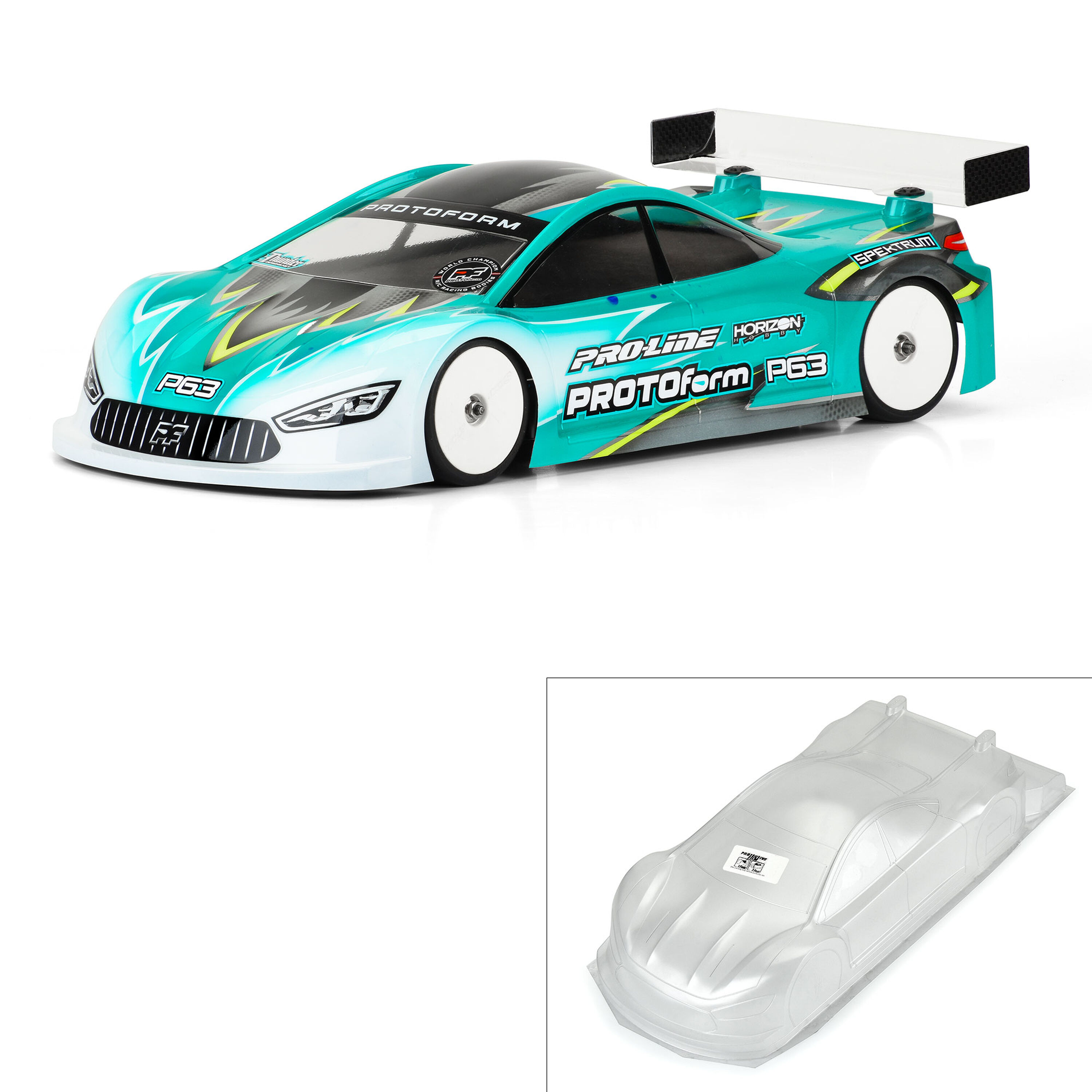 PRM158020 - 1:10 P63 Pro-Lite 0.5mm Clear Body for 190mm TC