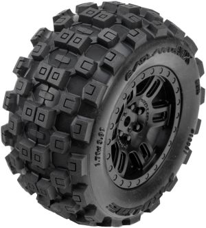 Pro-Line Badlands F/R Tires MTD 12mm Black Split Six for ARRMA MINI KRA