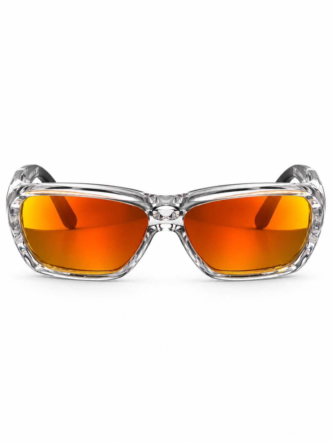 OAKLEY CLEAR ORANGE MIRROR SPORTS SUNGLASSES