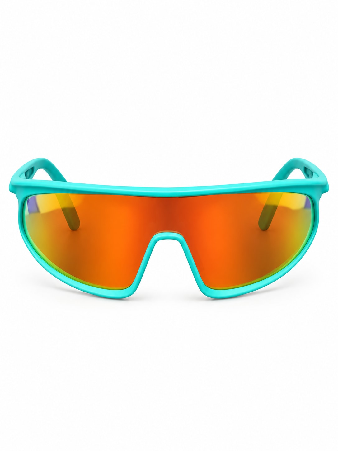 OAKLEY TURQUOISE ORANGE MIRROR SHIELD SUNGLASSES