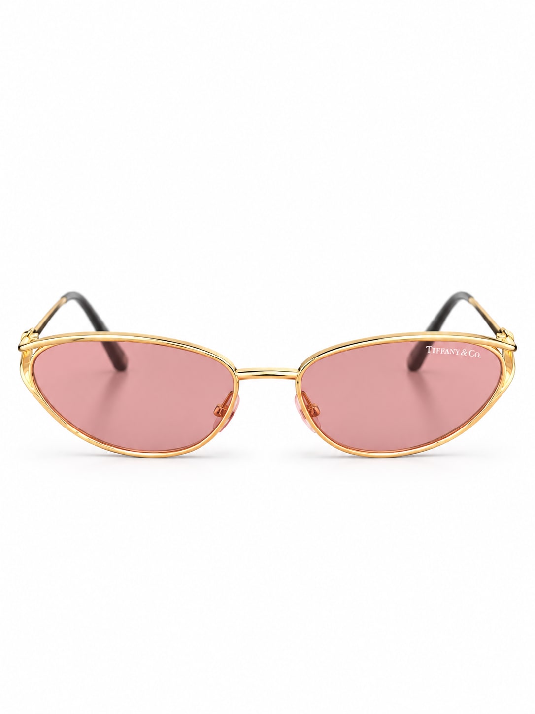 GOLD PINK OVAL SUNGLASSES