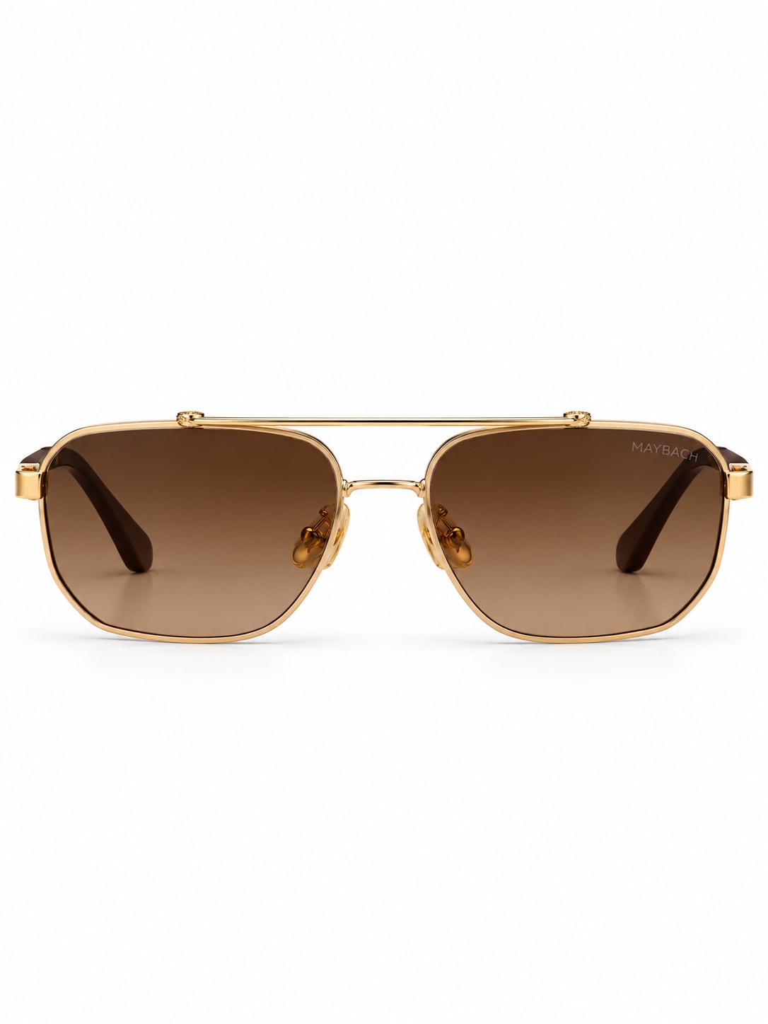 VERSACE GOLD BROWN AVIATOR SUNGLASSES