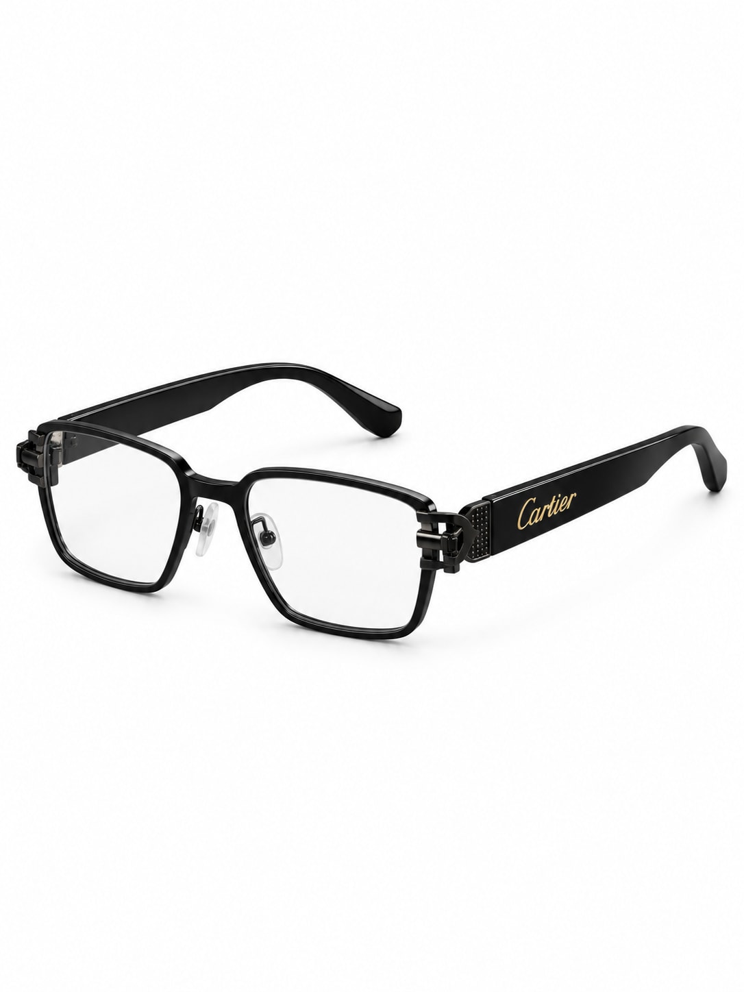 CARTIER BLACK RECTANGULAR OPTICAL FRAMES
