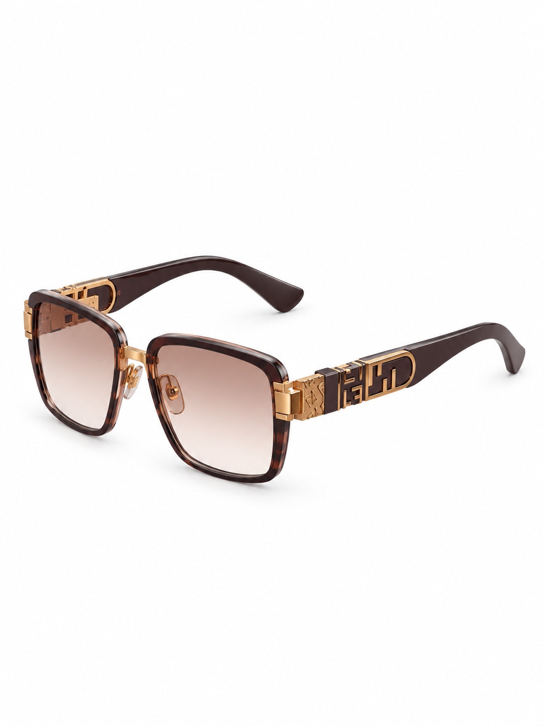 PINK SQUARE ORNATE TEMPLE OPTICAL FRAMES