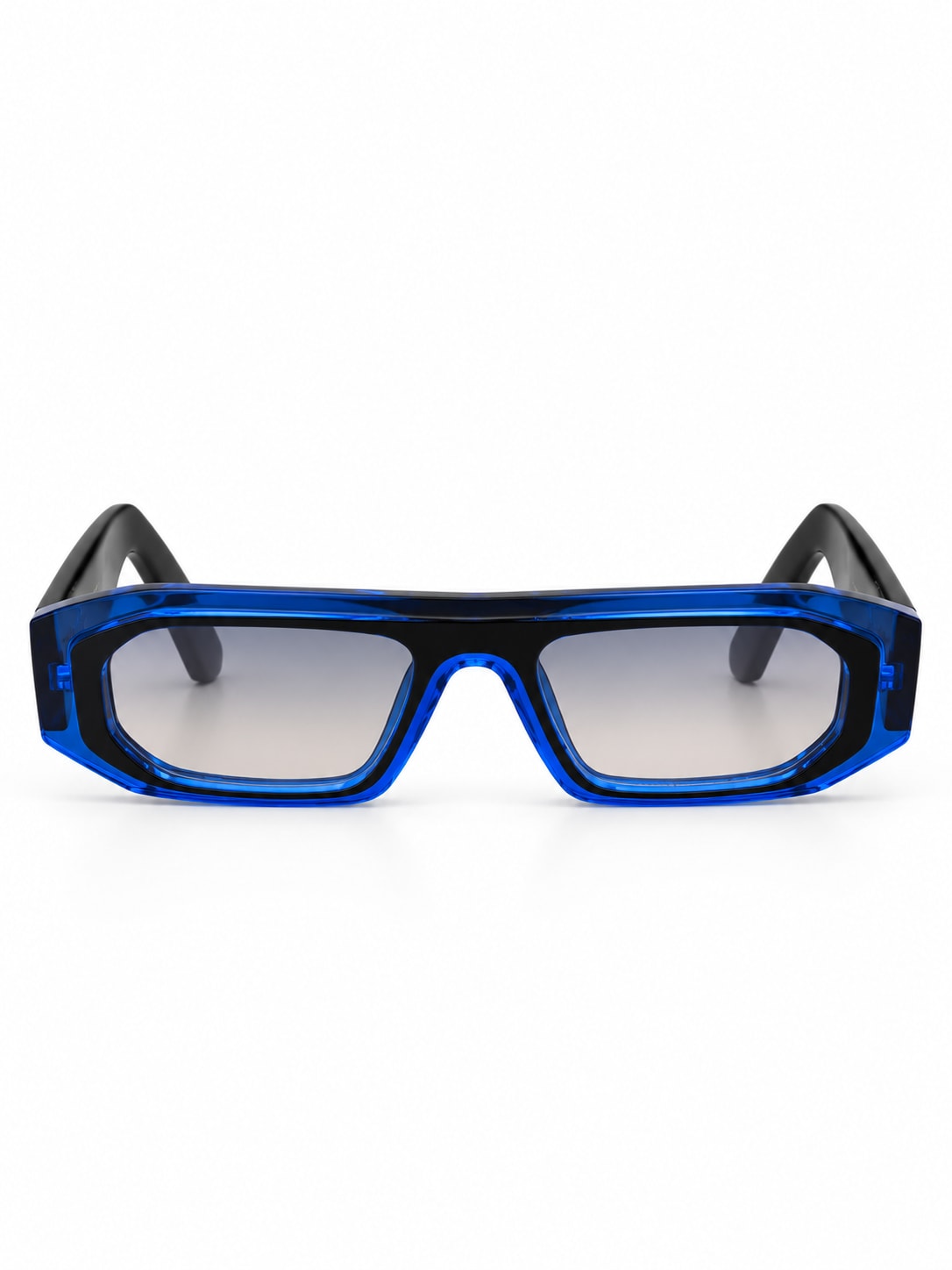 LOUIS VUITTON BLUE CRYSTAL FLAT-TOP RECTANGULAR SUNGLASSES